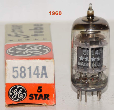 (!!!) (Single 1960) 5814A=12AU7 GE