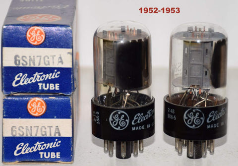 (!!!!) (Recommended Pair) 6SN7GTA GE NOS