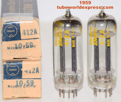 (!!) (Best Pair) 412A Western Electric NOS