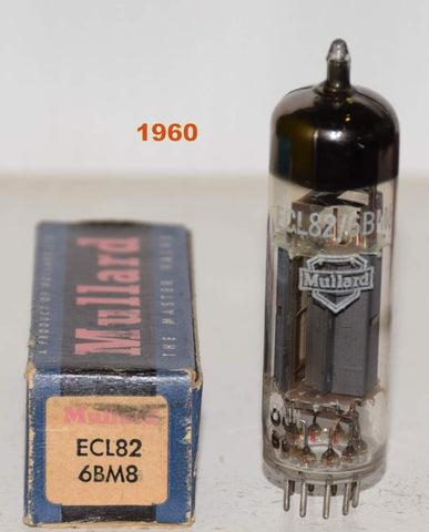 (!) (SINGLE) 6BM8=ECL82 Mullard UK NOS 1960 (2.1ma/26ma)