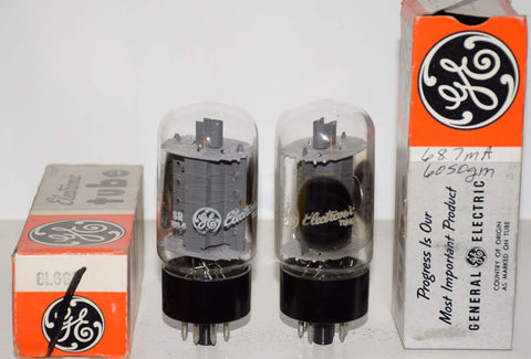 (!!!!) (Recommended Pair) 6L6GC GE NOS and like new 1980 (68.7ma and 69.0ma)