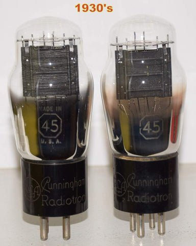 (!!!!!) (Good Value Pair) 45 RCA/Cunningham engraved base used/75% (22.4ma and 23.8ma) (Close Gm)