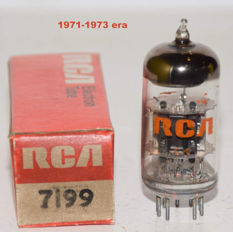 (!!!) (Single) 7199 RCA Black Plates NOS 1970 era (10.6/8.6ma)