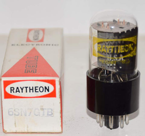(!!) (Single) 6SN7GTB GE branded Raytheon NOS 1970's (10/9.6ma)