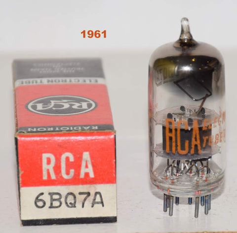 (!!!) (Best Single 1961) 6BQ7A RCA black plates NOS