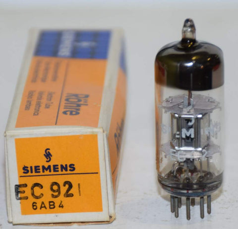 (!!) (Best Single) EC92=6AB4 Siemens Halske Germany NOS 1971 (10.2ma)