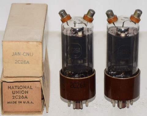 (!) (PAIR) 2C26 National Union NOS 1940's (67/38 and 69/38)