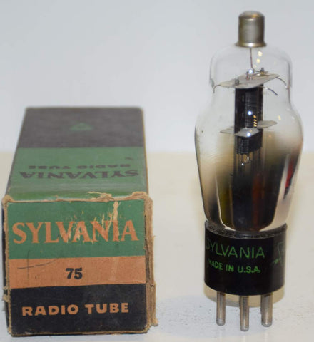 (!) (READ REVIEW) 75=VT-75 Sylvania NOS 1940's (36/19)