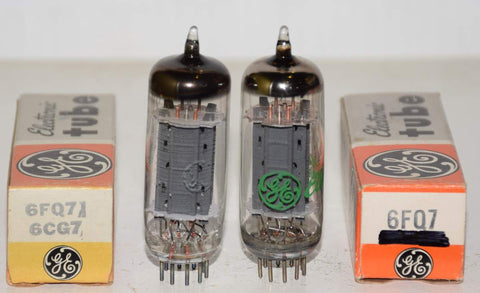 (!!!) (Best Pair) 6FQ7 GE NOS 1970's (9.8/8.8ma and 8.5/9.6ma) (close Gm)