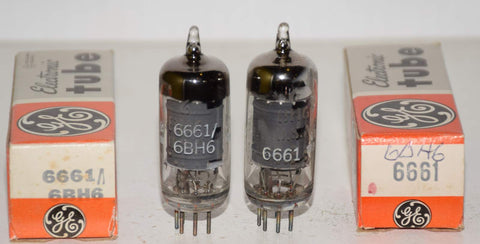 (!) (Best Pair #3) 6661=6BH6 GE NOS 1970's (6.2ma and 6.2ma)