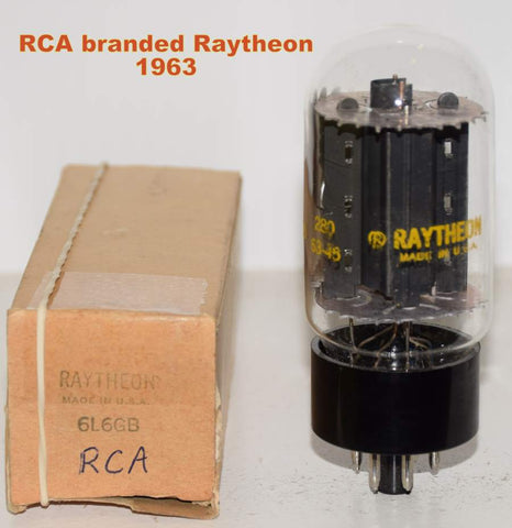 (!!!!) (Best 6L6GB Single) 6L6GB RCA branded Raytheon black plate NOS 1963 (75ma)