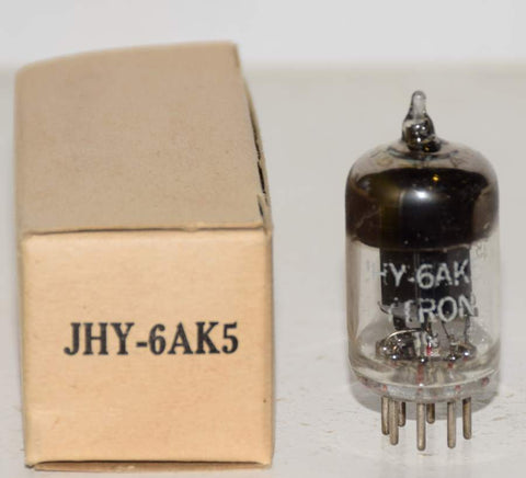 (!) (Best Single) JHY-6AK5 Hytron black plate NOS 1952 (8.1ma)