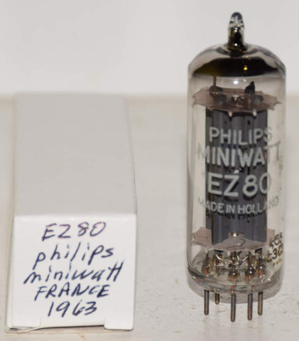 (!!!) (Recommended Single) EZ80=6V4 Philips Miniwatt La Radiotechnique Chartres plant France NOS