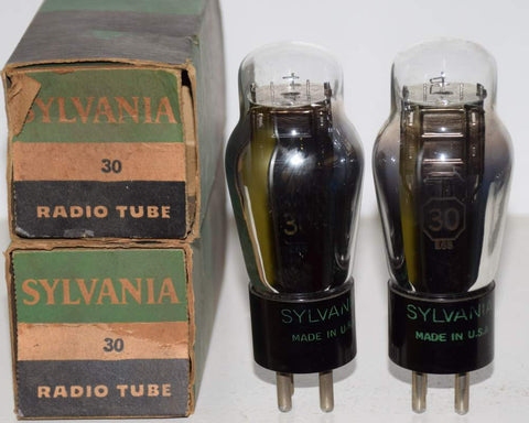 (!!!!) (Best Pair) 30 Sylvania NOS 1946 (3.4ma and 3.8ma) (same Gm)