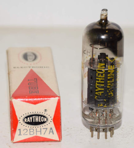 (!!!) (Recommended Single) 12BH7A Raytheon black oval plates