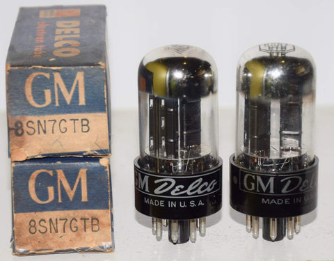 (!!!!) (Good Value Pair) 8SN7GTB Sylvania GM Delco