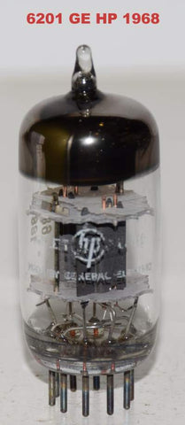 (!!!) (Best Value Single) 6201=12AT7 GE Hewlett Packard NOS 1968 (8.2/9.6ma)
