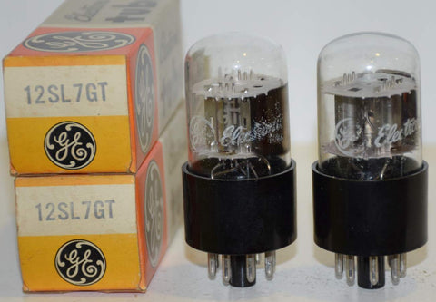 (!!) (Best Pair) 12SL7GT GE NOS 1973 (2.9/2.9ma and 2.7/2.6ma)