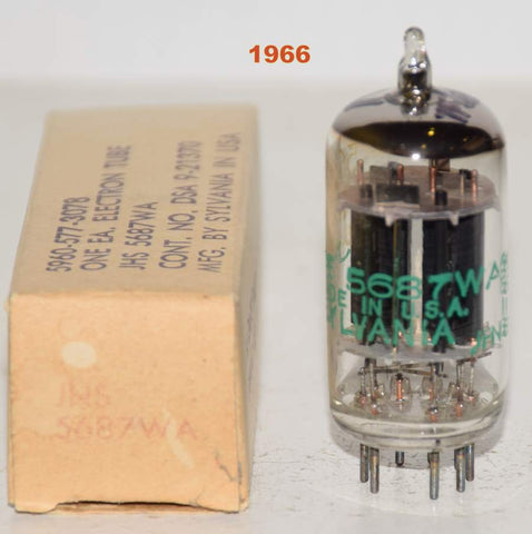 (!!!!) (Best Single) JHS-5687WA Sylvania NOS 1966 (46/48ma) (Highest Ma and Gm)