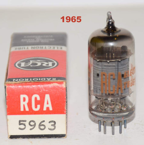 (!!) (SINGLE) 5963=12AU7 RCA NOS 1965 (10.8/13.2ma)