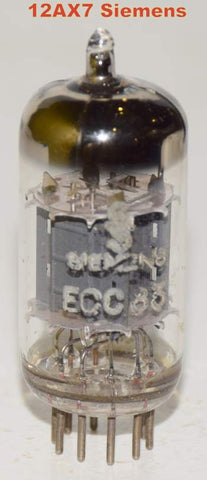 (!!!) (Best Value Single) ECC83=12AX7 Siemens Halske Germany used/good 1960's faded date code (1.3/0.9ma and Gm=1700/1500)