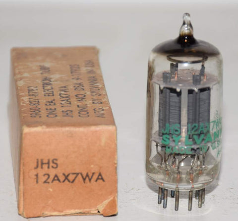 (!!!) (Best Single 1965) JHS-12AX7WA Sylvania NOS 1965 (1.3/1.5ma and Gm=1700/1800)