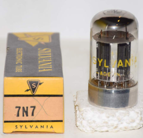 (!) (Best Single) 7N7 Sylvania NOS 1960 era (10.8/11.2ma)
