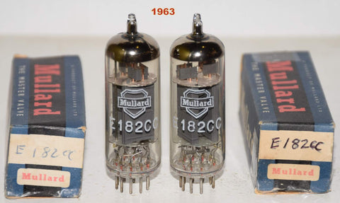 (!!!) (slightly microphonic pair) E182CC=7119 Mullard SQ Holland NOS