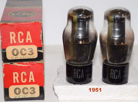 0C3 RCA used/test like new 1951 (1 Pair)
