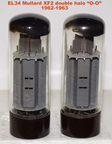 (!!!!) (Good Value Pair) EL34 Mullard XF2 double halo