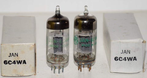 (!!!!) (BEST PAIR #3) 6C4WA GE JAN NOS 1980-1981 (8.6/9.0ma) (Same Gm)