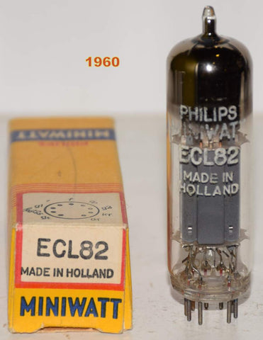 (!!!) (BEST SINGLE) ECL82 Philips Miniwatt Holland NOS 1960 (2.3ma and 47.2ma)