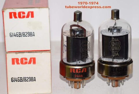 (!!!!) (Best Pair #2) 6146B RCA NOS 1970-1974 (92.5ma and 92ma) 1-3% matched