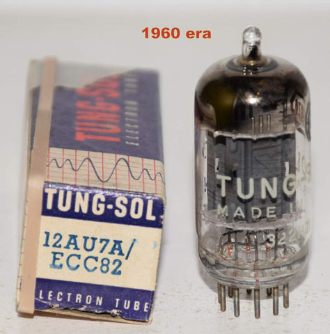 (!!!) (Best Single) 12AU7A Tungsol tall ribbed plates NOS