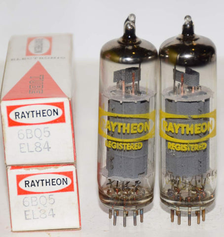 (!!!) (BEST VALUE PAIR) EL84 Raytheon JAPAN NOS 1960's (45ma and 48.5ma)