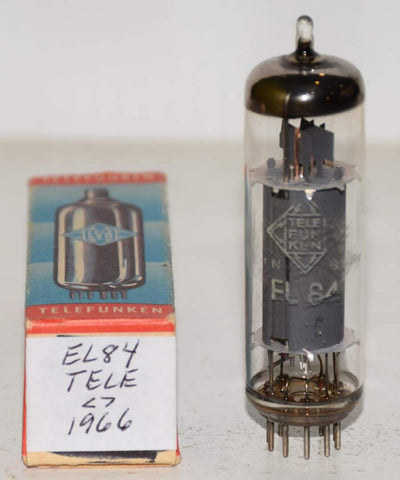 (!!!) (2ND BEST SINGLE) EL84 Telefunken Germany <> bottom low hours/like new 1966 (47.6ma)