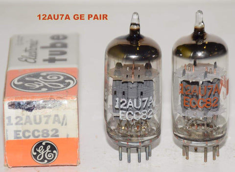 (!!!!) (Pair) 12AU7A GE NOS 1970's (7.0/7.6ma and 6.8/7.6ma) (Rogue)