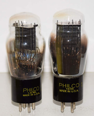 (!!!!!) (Best Pair #3) 45 Philco by Sylvania NOS 1940's - 1 tube taller bottle (31ma and 37ma) (close Gm)