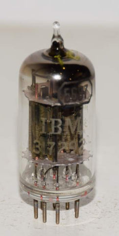 (!!) (GOOD VALUE SINGLE) 5687 Tungsol rebranded IBM bronze plates