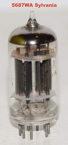 (!) (Best Value Single) 5687WA Sylvania JAN used/good faded printing 1970's (31/35.8ma)