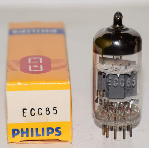 (!!!) (Best Value Single) ECC85=6AQ8 Philips Holland NOS 1975 (10/17ma)