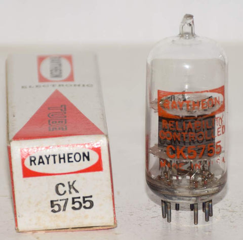 (!) (SINGLE) CK-5755=420A Raytheon clear top NOS 1960's (1.4/1.3ma)