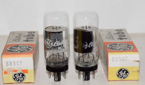 (!!!) (BEST VALUE PAIR) 6X5GT GE coin-base NOS 1970's (50-50/40 and 51-52/40)