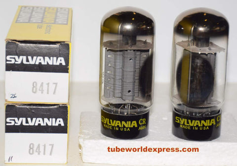 (!!!!!) (Best Pair) 8417 Sylvania NOS 1970's same date codes (119.5ma and 120ma)