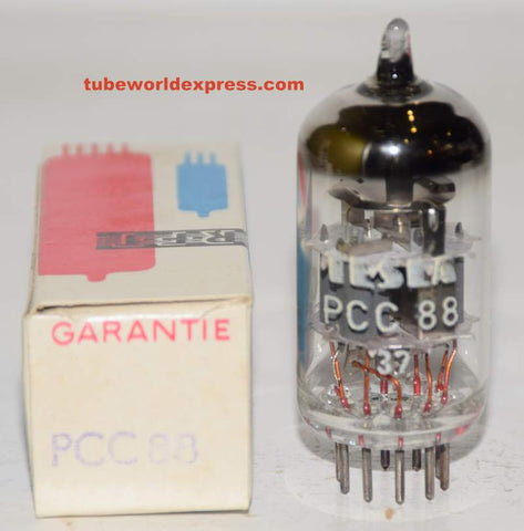 (!!!) (BEST VALUE SINGLE) PCC88=7DJ8 RFT East Germany branded Tesla NOS 1980 era (15.2/15.0ma)