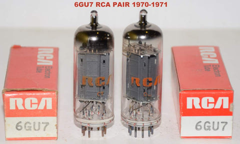 (!!!) (Best Pair #3) 6GU7 RCA NOS 1970-1971 (10/13ma and 11/12ma)