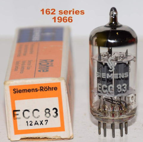 (!!!) (Best Single) ECC83=12AX7 Siemens Halske Germany NOS 1966 (162 Series) (Gm=1500/1600 and 1.0/1.1ma)