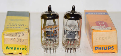 (!!!!) (Recommended Pair) PCC88=7DJ8 Amperex and Philips Holland
