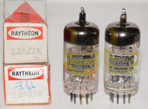 (!!!) (Best Pair) 12AZ7A Toshiba branded Raytheon Japan gray plates NOS 1960's (11.3/12.3ma and 11.4/11.8ma)