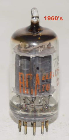 7247=12DW7 GE branded RCA used/good 1960's (0.8/9.3ma)